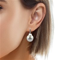 Earrings Coscia Perle Woman in White Gold Perla EASS073.4
